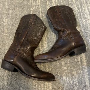 Frye brown cowboy boots